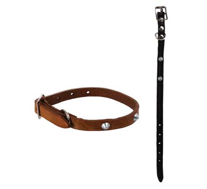 LEATHER RIVETTED DOG COLLAR 13MM