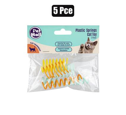 CAT TOY PLASTIC SPRINGS PACK OF 5