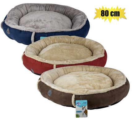 ROUND PET FLEECE BED 80CM