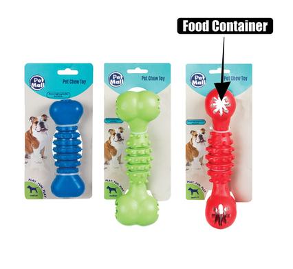 DOG TOY RUBBER BONE FOR TREATS