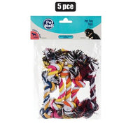 PET TOY PUPPY TUG CHEWS PACK OF 5