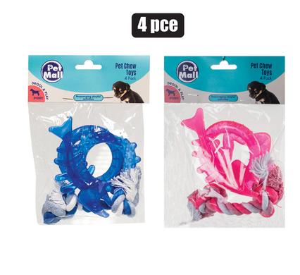PET TOY PUPPY CHEWS PACK OF 4