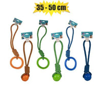 DOG TOY ROPE AND TPR ASSTD 35-50cm