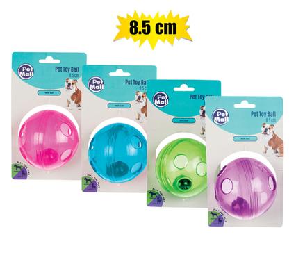 PET TOY BALL WITH BELL 8.5cm