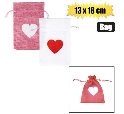 LOVE FABRIC GIFT BAG 13x18cm