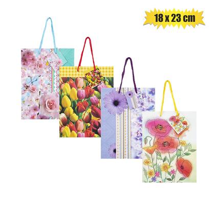 Handy Floral Gift Bag 18x23cm