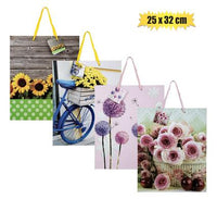 GIFT BAG FLOWER DESIGN 25x32cm