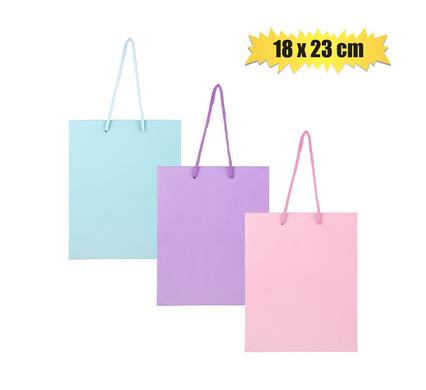 GIFT BAG PASTEL COLOR MEDIUM 18x23cm