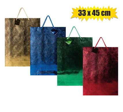 METALLIC GIFT BAG 33x45cm
