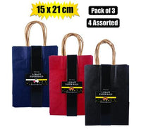PACK OF 3 CRAFT GIFT BAG 15x21cm