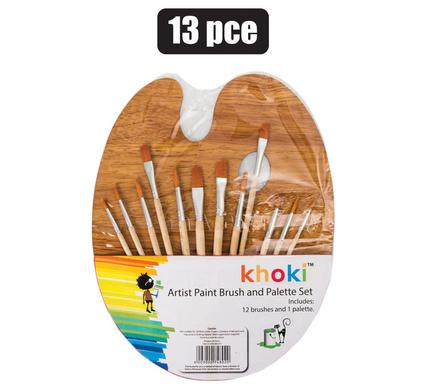 PAINT PALETTE & 12PC BRUSH SET