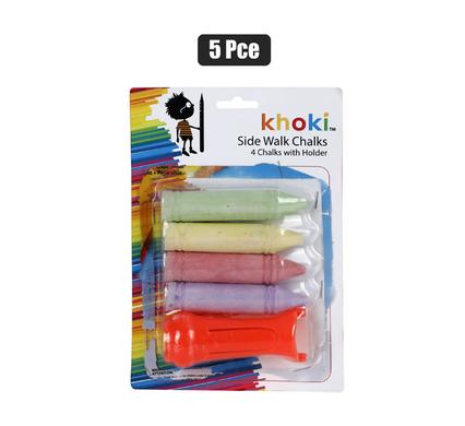 CHALK SIDEWALK 4PC W ITH HOLDER