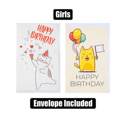 HAPPY BIRTHDAY CARD & ENVELOPE FOR GIRLS -G2