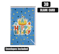 HAPPY BIRTHDAY 3D CARD AND ENVELOPE