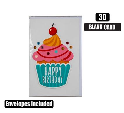 HAPPY BIRTHDAY 3D CARD AND ENVELOPE M3