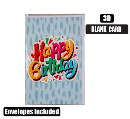 HAPPY BIRTHDAY 3D CARD AND ENVELOPE M9