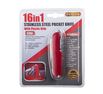 MULTI-TOOL STAINLESS STEEL POCKET KNIFE 16-IN-1
