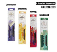 INCENSE STICKS 30PC WITH HOLDER ASSORTED