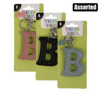 KEYRINGS ALPHABET FAUX LEATHER