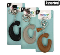 KEYRINGS ALPHABET FAUX LEATHER