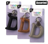 KEYRINGS ALPHABET FAUX LEATHER