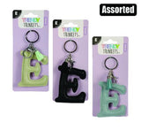 KEYRINGS ALPHABET FAUX LEATHER