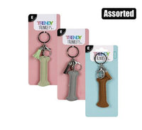 KEYRINGS ALPHABET FAUX LEATHER