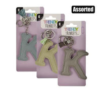 KEYRINGS ALPHABET FAUX LEATHER