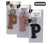 KEYRINGS ALPHABET FAUX LEATHER