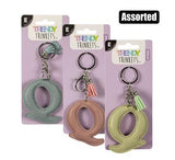 KEYRINGS ALPHABET FAUX LEATHER