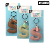 KEYRINGS ALPHABET FAUX LEATHER