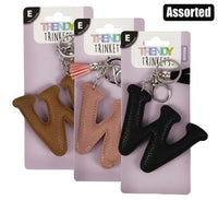 KEYRINGS ALPHABET FAUX LEATHER