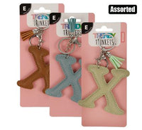 KEYRINGS ALPHABET FAUX LEATHER