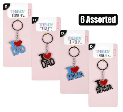 KEYRINGS I LOVE DAD/MAMA