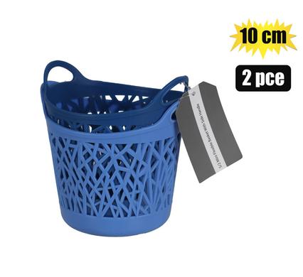 MINI PLASTIC BASKET 10CM PACK OF 2