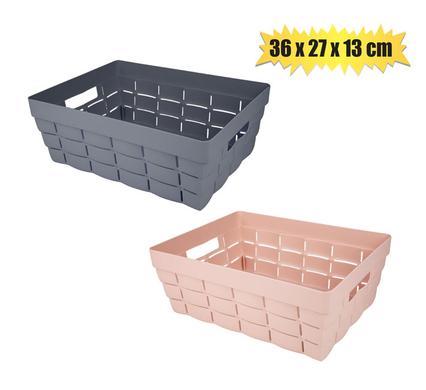 WOVEN DESIGN BASKET 36x27x13cm