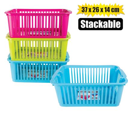 STACKABLE BASKET 37x26x14cm