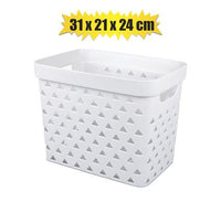 PLASTIC BASKET TRANGLE DESIGN 31x 21x24cm