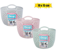 PLASTIC BASKET 19x15cm 3,3L ROUND DROP DESIGN