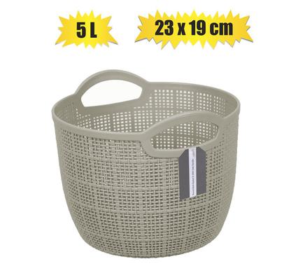 PLASTIC BASKET MESH DESIGN ROUND 23x19cm 5L