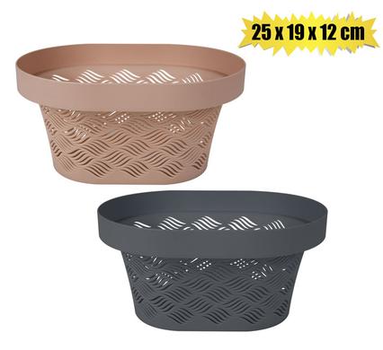 MESH PATTERN BASKET 25x19x12cm