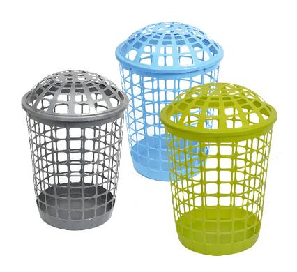 PLASTIC LINEN BIN WITH LID 52L