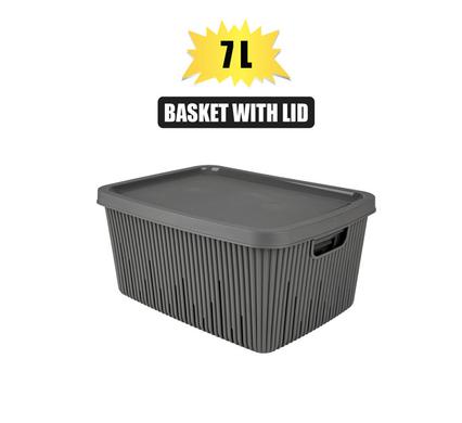 BASKET WITH LID 7L