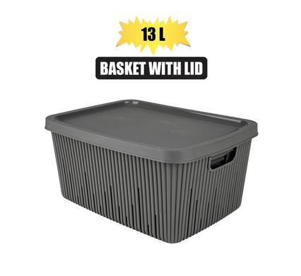 BASKET WITH LID 13L