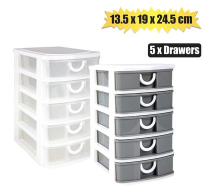 STORAGE UNIT 5 DRAWERS 19x13.5x24.5cm