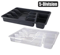 PLASTIC CUTLERY TRAY 5 DIVISIONS 33x26x4cm