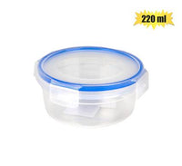 CLIP LOCK ROUND PLASTIC CONTAINER 220ml