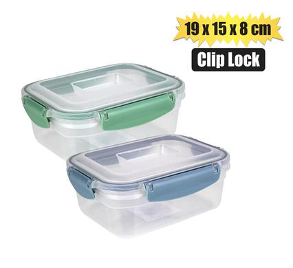 CLEAR CLIP LOCK CONTAINER 19x15x8cm