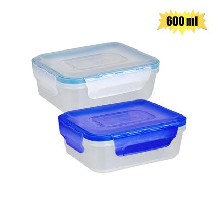 PLASTIC CONTAINER 600ML WITH CLIP LOCK