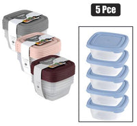 PLASTIC CONTAINER SET ECO-FRESH 250ml SQUARE 5PC